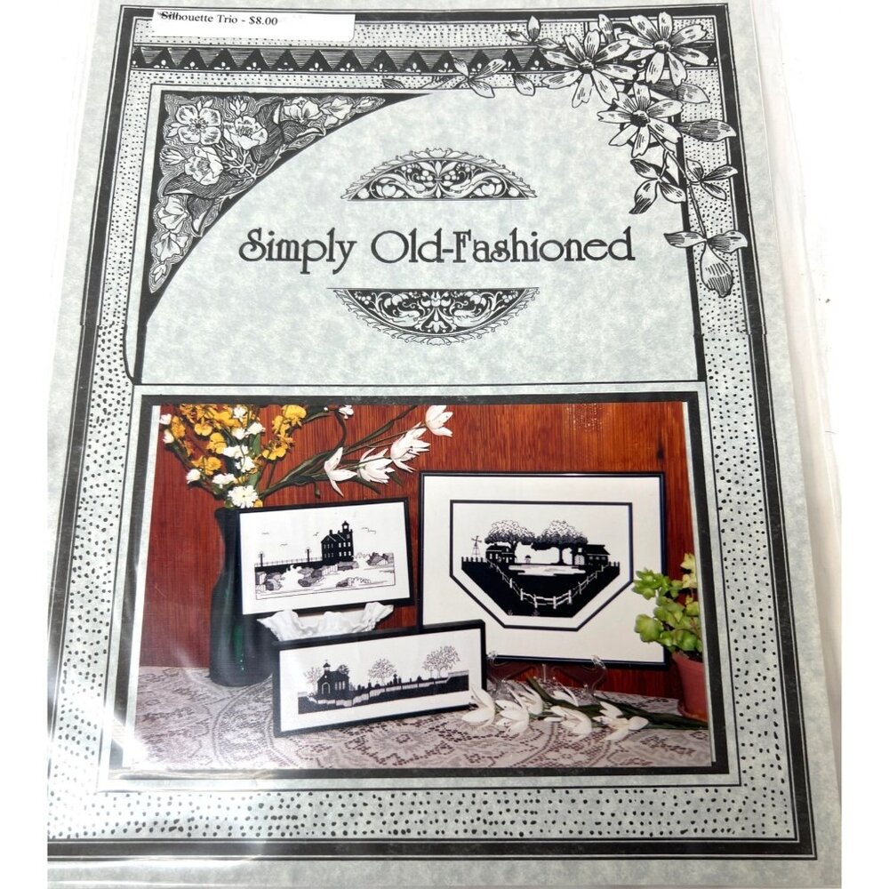 Simply Old-Fashioned Silhouette Trio Embroidery Patterns